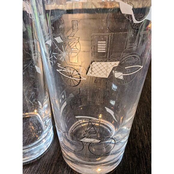 Vintage Set of 2 Old fashioned Buggy Glasses 12 Oz - Picture 7 of 8